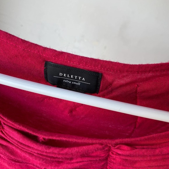 Anthropologie deletta xs pink tank top sleeveless - Picture 3 of 3